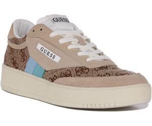 Guess Sisty 4G Logo Scarpe Casual Trainer Beige Marrone Donna EU 36-42