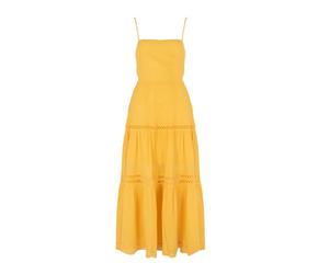 Guess, ,Skirts ,Donna ,Giallo ,L Elegante Gonna Midi in Pizzo