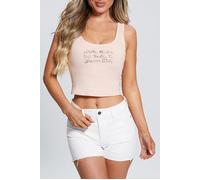 GUESS Sl Dream Big Crop Ta Blush Breeze Taglia: L | Canottiere Outlet | Donna