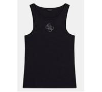 Guess Sl Round Nk Guendalina Top Black Canotta Costina Donna W6RP39KD092-JBLK
