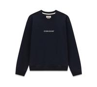 Guess Felpa Girocollo Logo Uomo Ragazzo Blu