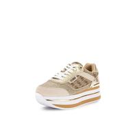 Scarpe Sneakers Guess donna logata con inserti laminati e para da 5,5 cm FL5HNSF