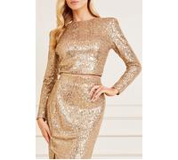 GUESS Sparkle The Dark Fantasy Gold Blouse Sequins Taglia: XS | Magliette intime Outlet | Donna | Giallo