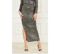 GUESS Sparkle The Dark Jet Black Mini Skirt Multi Taglia: M | Gonne Midi Outlet | Donna | Nero