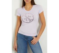 GUESS Ss Cn 4g Logo Tee New Light Lilac Taglia: XS | Maglie Sportivi Outlet | Donna | Viola