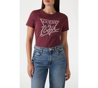 GUESS Ss Cn Icon Tee Burgundy Rose Taglia: S | Maglie Sportivi Outlet | Donna | Marrone