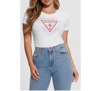 GUESS Ss Cn Star Triangle Tee Pure White Taglia: S | Outlet | Donna | Bianco