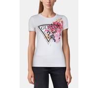 GUESS Ss Cn Triangle Peony Pure White Taglia: S | Maglie Sportivi Outlet | Donna | Bianco