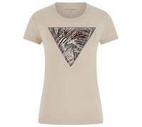 Guess Ss Cn Zebra Triangle Tee Pearl Oyster T-Shirt M/M Donna W6GI19K3042-G1M5