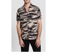 GUESS Ss Eco Rayon Abstrct Abstract Collage Taglia: S | Camicie Casual Outlet | Uomo |