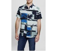 GUESS Ss Eco Rayon Palm Co Palm Collage Taglia: M | Camicie Casual Outlet | Uomo |