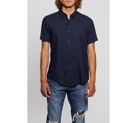 GUESS Ss Eco Rayon Solid S Smart Blue Taglia: XS | Camicie Casual Outlet | Uomo | Blu