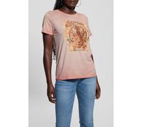 GUESS Ss Tiger God Easy Te Satin Rose Multi Taglia: M | T-shirt Outlet | Donna | Rosa