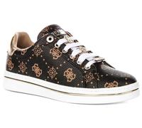 Guess Stasey3 Lace Up Low Profile Trainer Da Donna In Marrone EU 36-42