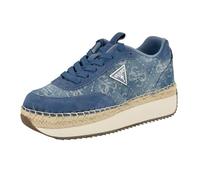 GUESS StefenSneaker Donna, Logo Denim Blu Medio 421, 40 EU