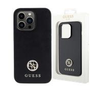 GUESS Strass e logo in metallo COVER per Apple iPhone 13 Pro, Nero