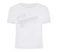Guess - Studs Script Tee - -Tops -Donna -Bianco -L