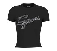 Guess - Studs Script Tee - -Tops -Donna -Nero -S