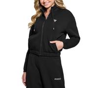 GUESS Women's Eco Cecilia Scuba Zip Sweatshirt, Jet Black