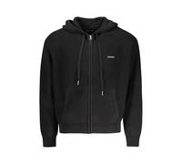 Guess, ,Sweatshirts & Hoodies ,Uomo ,Nero ,L Cardigan Lungo Amnic con Cappuccio