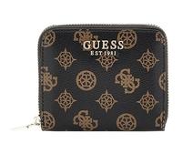 Guess Portafoglio Donna Laurel SLG Small Zip Around Mocha Logo Colore Caffè Unica