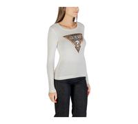 Guess - T-shirt girocollo a maniche lunghe con stampa - - Tops - Donna - Beige - S