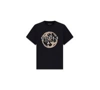 GUESS T-Shirt (IT, Testo, M, Regular, Regular, Nero)