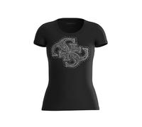 GUESS Maglietta nero / bianco, Taglia XS