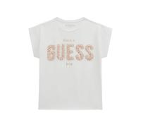 Guess T-Shirt Midi a Maniche Corte Eco Bambina, Bianco Puro., 8 Anni