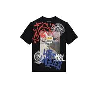 GUESS T-shirt oversize a maniche corte Eco bambino, Nero corvino, 10 anni