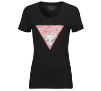Guess T-shirt RN SATIN TRIANGLE in Nero EU XS