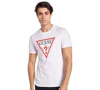 Guess T-Shirt Unisex Slim Fit con Logo Triangolo Bianco ES21GU45 M1RI71I3Z11