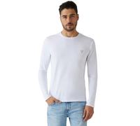 GUESS T-Shirt Uomo Manica Lunga Girocollo Cotone Logo Casual Regular Fit