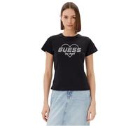 Guess T-shirt corta NARCISO Active Donna grigio chiaro/nero