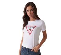 tshirt donna maniche corte GUESS original tshirt a manica corta PurWhite 321179