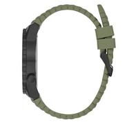 GUESS 46mm Orologio in acciaio inossidabile con data, Verde/nero., NS, braccialetto