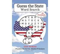 Guess the State Word Search: 50 Word Search Puzzles with Easy to Read Print with Each State's History, Landmarks, Culture, Foods, and More...Gift for Vacations, Geography Trivia, Screen Free Time