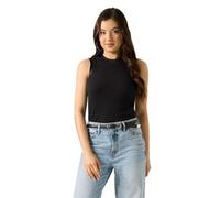 Guess Top Charline da donna Eco senza maniche, Nero corvino, S