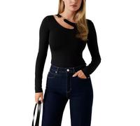 Guess Top da Donna Eco a Maniche Lunghe Eleanor con Fibbia