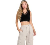 GUESS Top Donna W5gz09 Z2zn0 Raquel Nero Poliamide