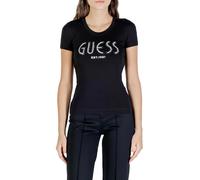 Guess - Magliette Nera Stampata a Manica Corta - - Tops - Donna - Nero - XL