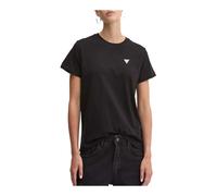 Guess, ,Tops ,Donna ,Nero ,L Logo Patched TShirt - Regular Fit