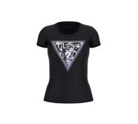 GUESS T-Shirt Donna Triangle Flower Tee Nero ES25GU12 W5RI00J1314 JBLK XS