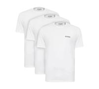 Guess, ,Tops ,Uomo ,Bianco ,M 3 T-shirt in Cotone - Bianco Base