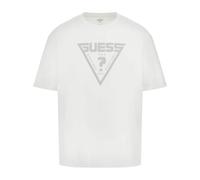 Guess, ,Tops ,Uomo ,Bianco ,S T-shirt in cotone con logo triangolo