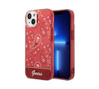Guess GUHCP14SHGBNHR - Custodia rigida per iPhone 14 da 6,1", colore: Rosso/Rosso