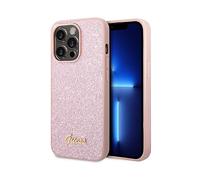 GUESS - Cover Per Iphone 14 Pro Tpu Glitter Script, Rosa