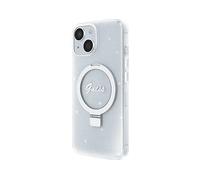 GUESS TPU Stand ad Anello COVER per Apple iPhone 15, Trasparente