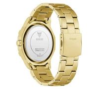 Guess Regal GW0990G2 - Orologio da polso da uomo, in acciaio inox, 46 mm, colore: oro, 3 bar, quadrante oro, datario