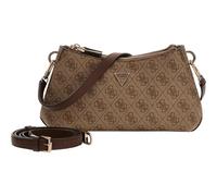 GUESS Tri Compartment Shoulder Crossbody Bag Latte Logo / Brown